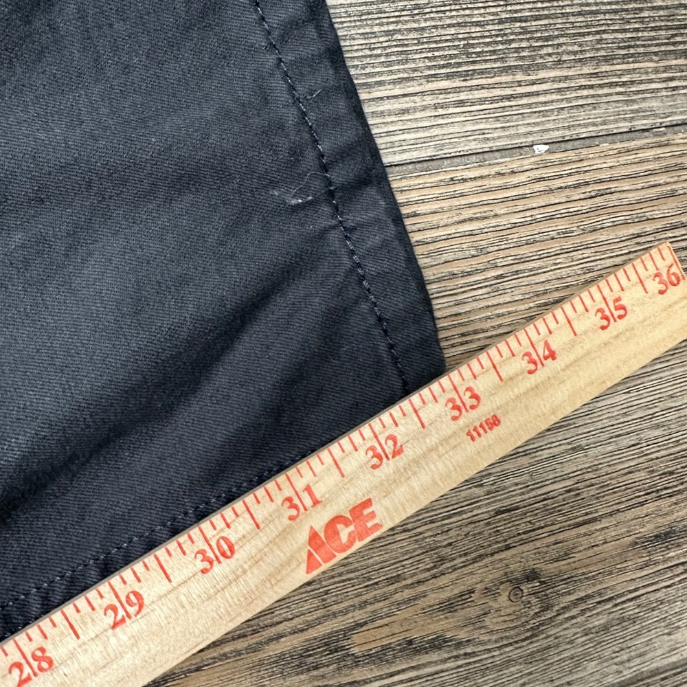 Levis 505 Regular Fit Black Twill Pants Mens 38x34 Straight Leg Cotton Trousers - Picture 8 of 11